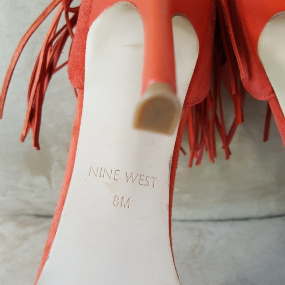 Nine West Suede Frings Heels - Picture 8 of 9